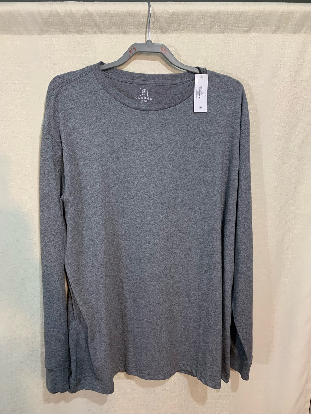 George Men's Long-Sleeve Crewneck Shirt - Heather Gray a1/33
